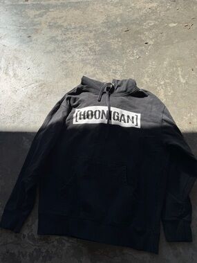 Hoonigan Black Pullover Hoodie with White Logo